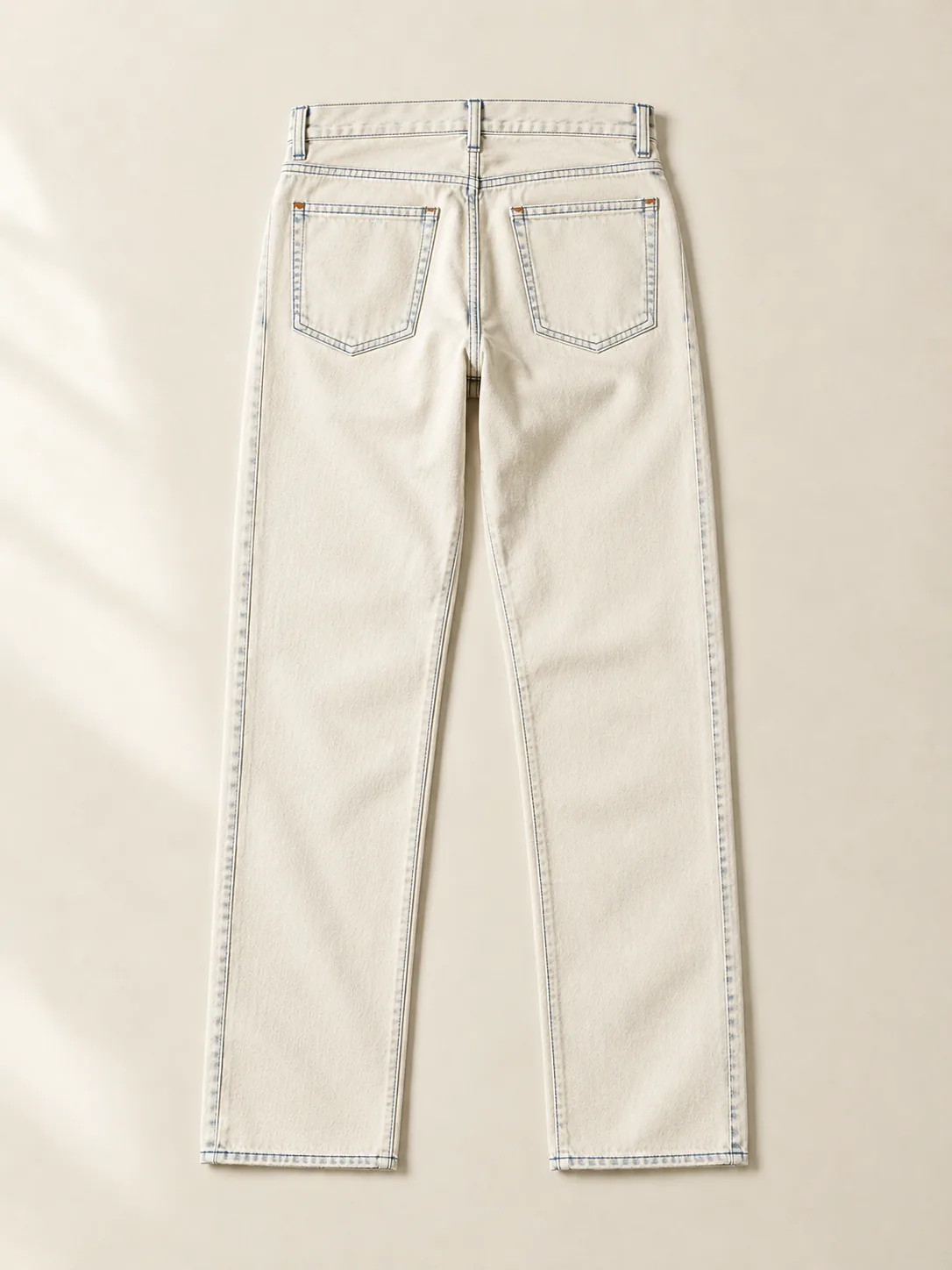 Ecru Straight in Ecru wash, back view