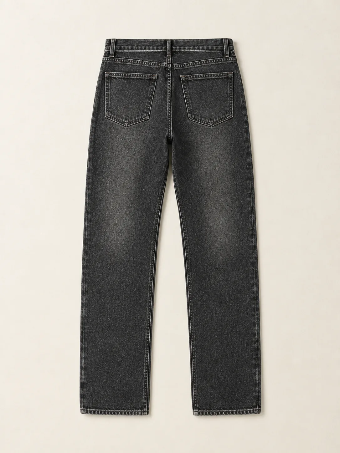 Worn Black Straight in Worn Black wash, back view