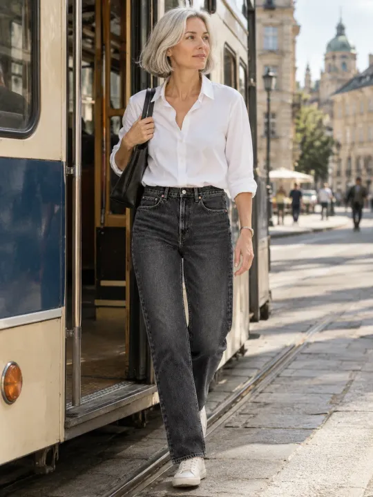 Worn Black Straight in Worn Black wash, worn